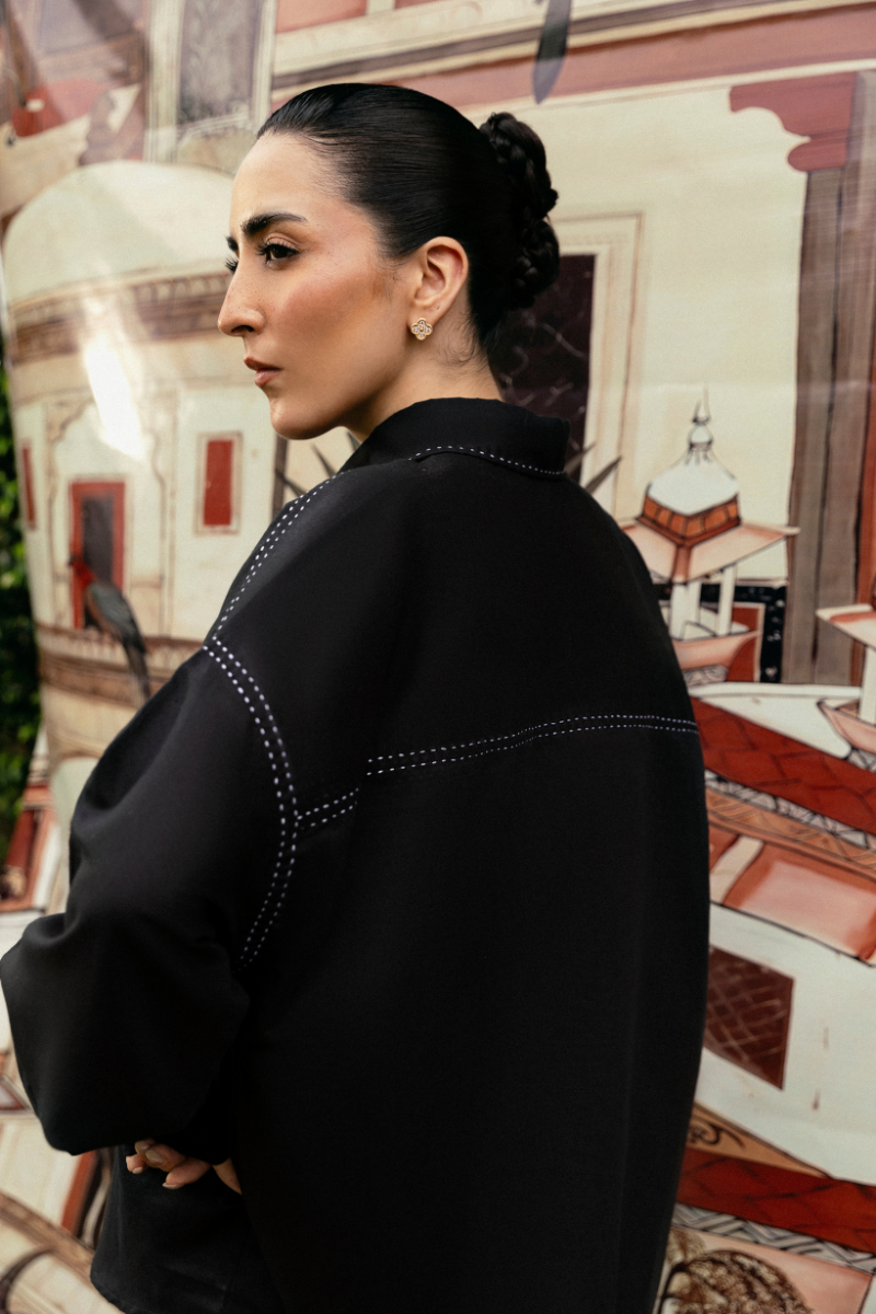 BLACK IRISH LINEN CO-ORD SET