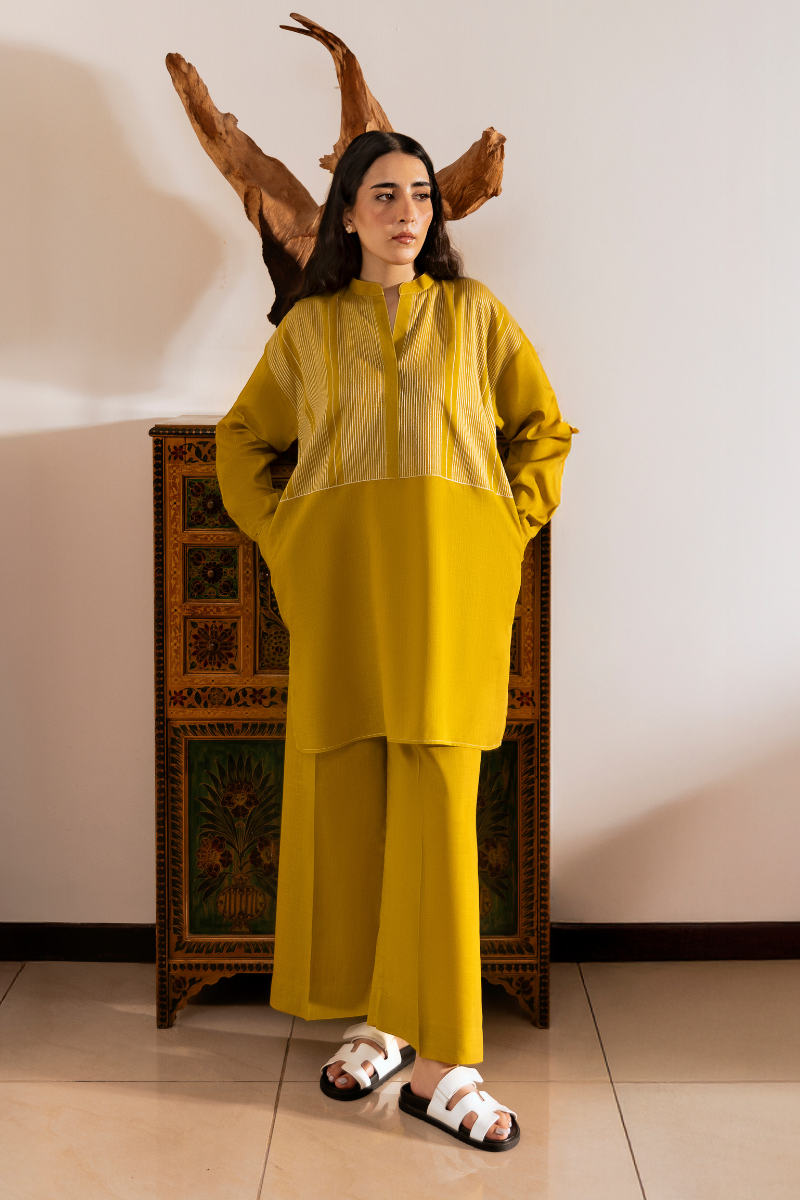 LIME GREEN IRISH LINEN CO-ORD SET