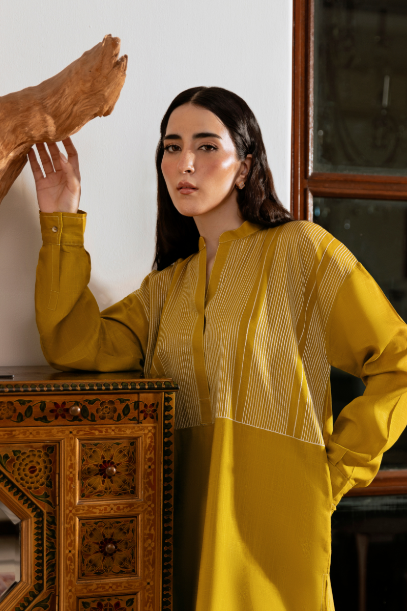 LIME GREEN IRISH LINEN CO-ORD SET