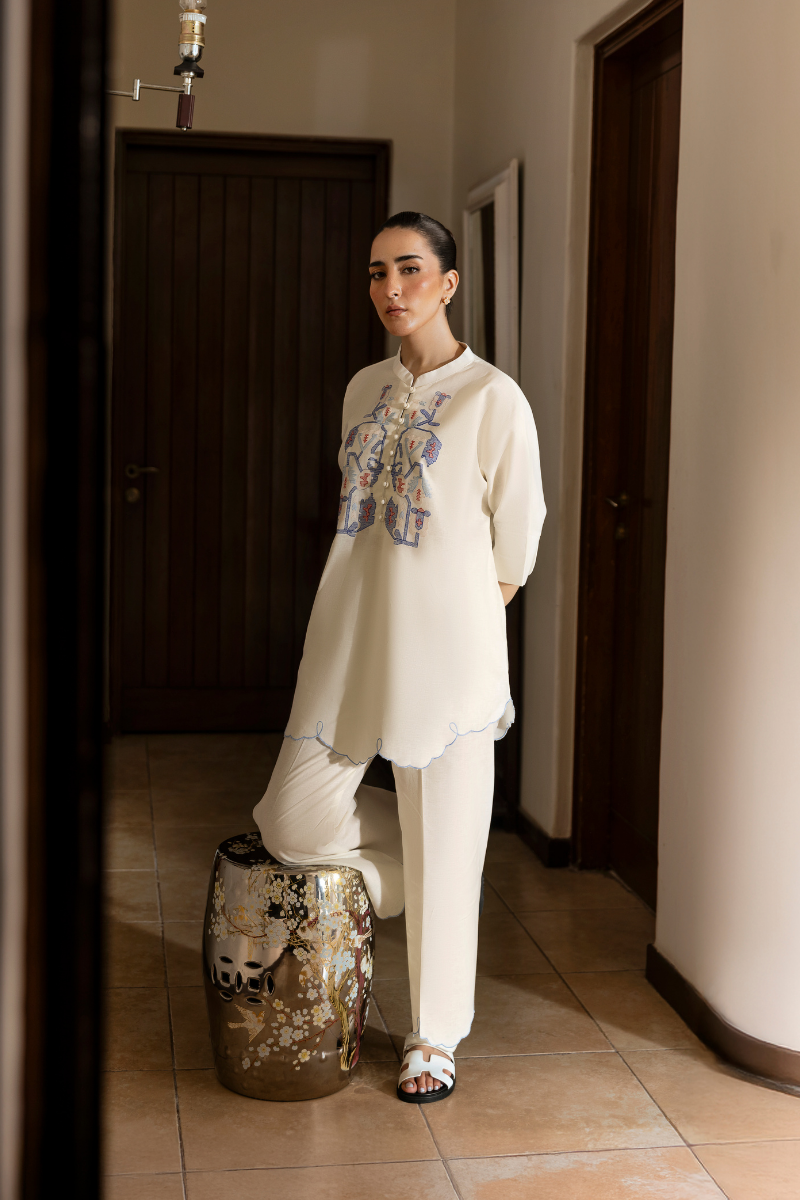 White Linen Co-Ord Set