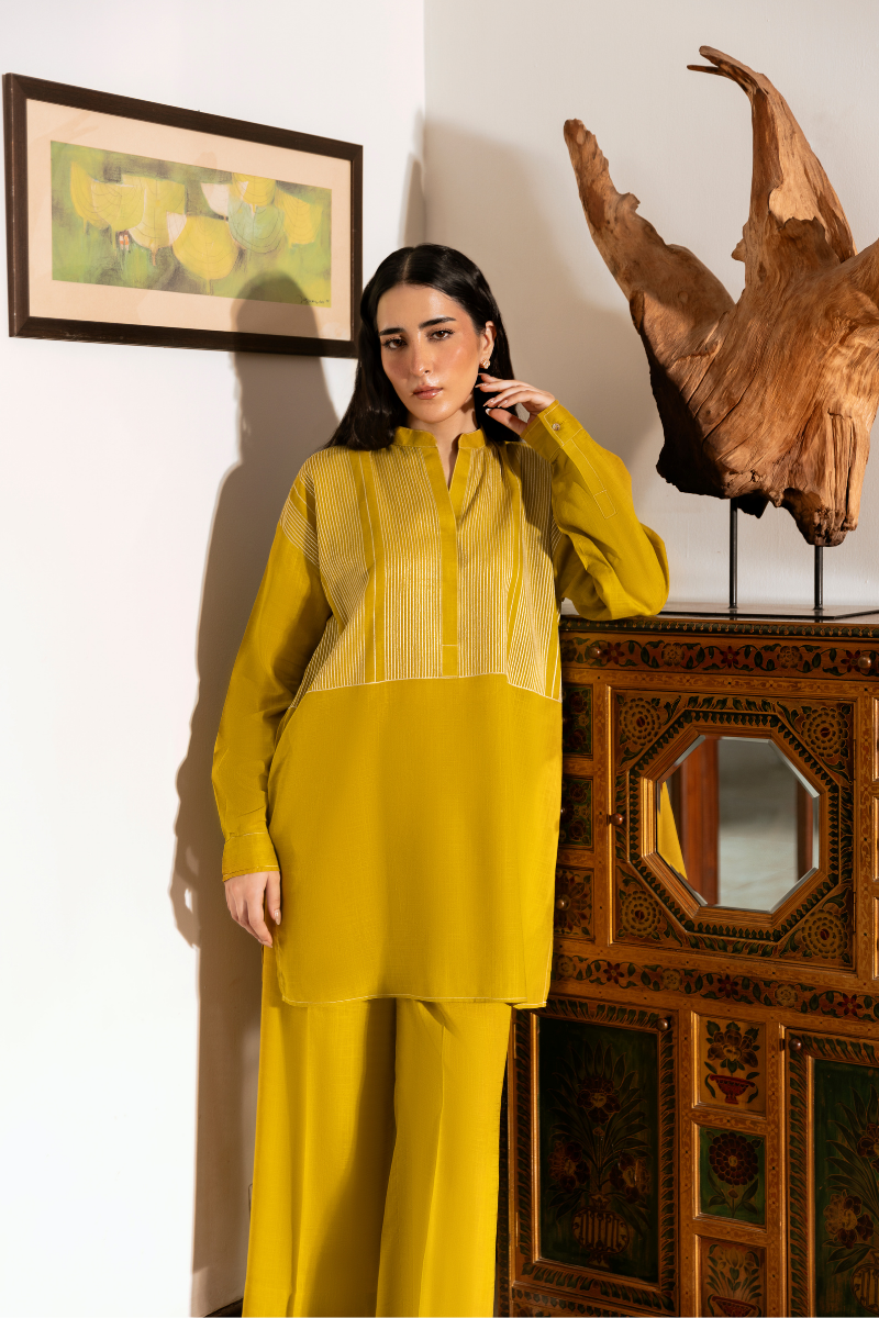 Lime Green Linen Co-Ord Set