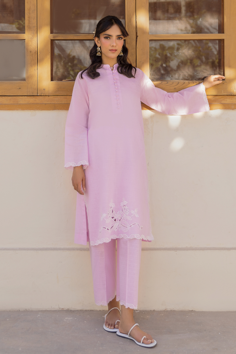 LIGHT PINK EMBROIDERED LAWN SET