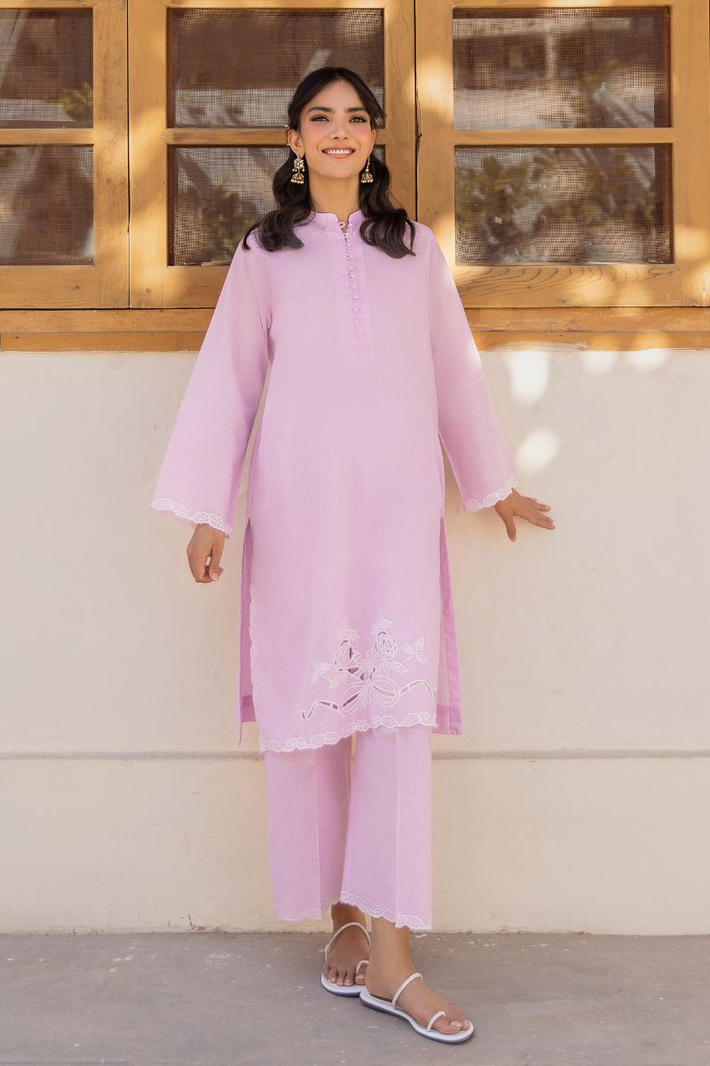 LIGHT PINK EMBROIDERED LAWN SET