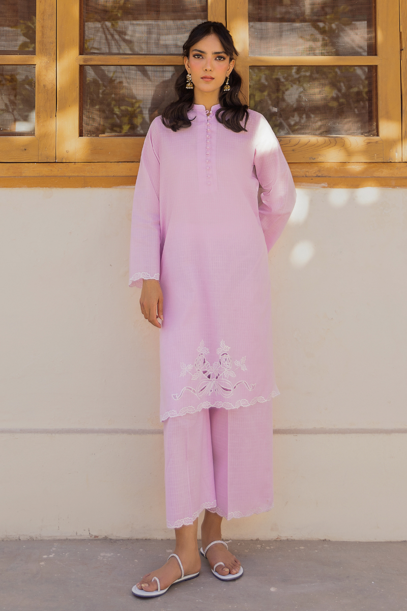 LIGHT PINK EMBROIDERED LAWN SET