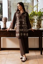 Chocolate Brown Linen Co-Ord Set