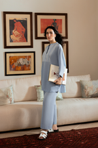Sky Blue Linen Co-Ord Set