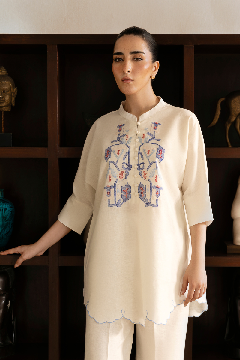 WHITE IRISH LINEN CO-ORD SET