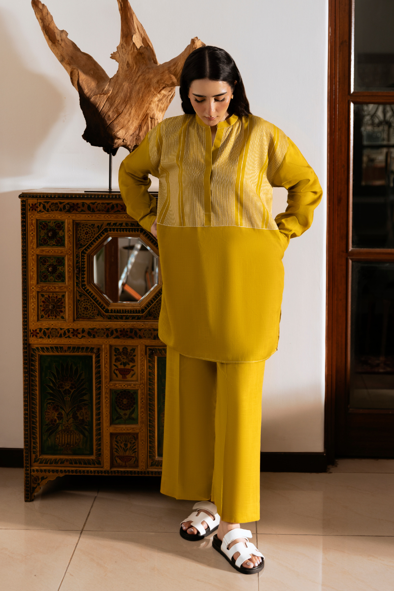 LIME GREEN IRISH LINEN CO-ORD SET