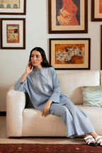 Sky Blue Linen Co-Ord Set