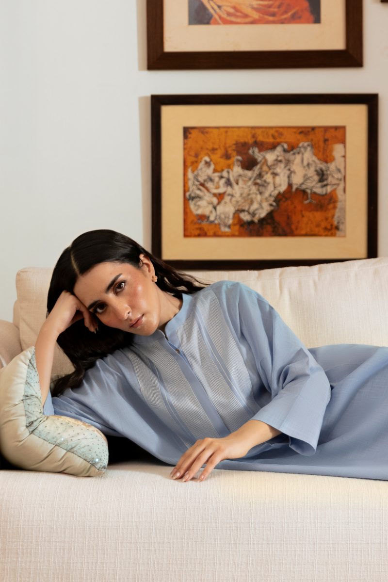 Sky Blue Linen Co-Ord Set