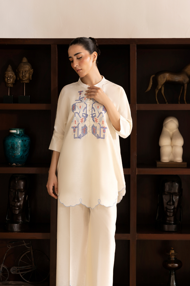 White Linen Co-Ord Set