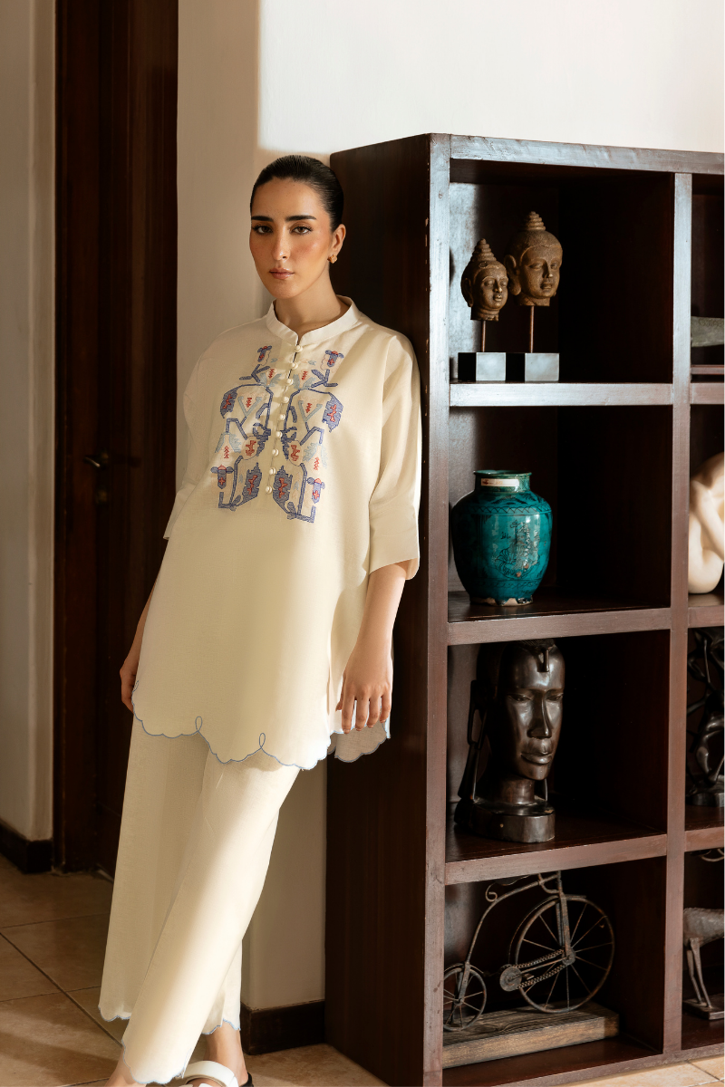 White Linen Co-Ord Set