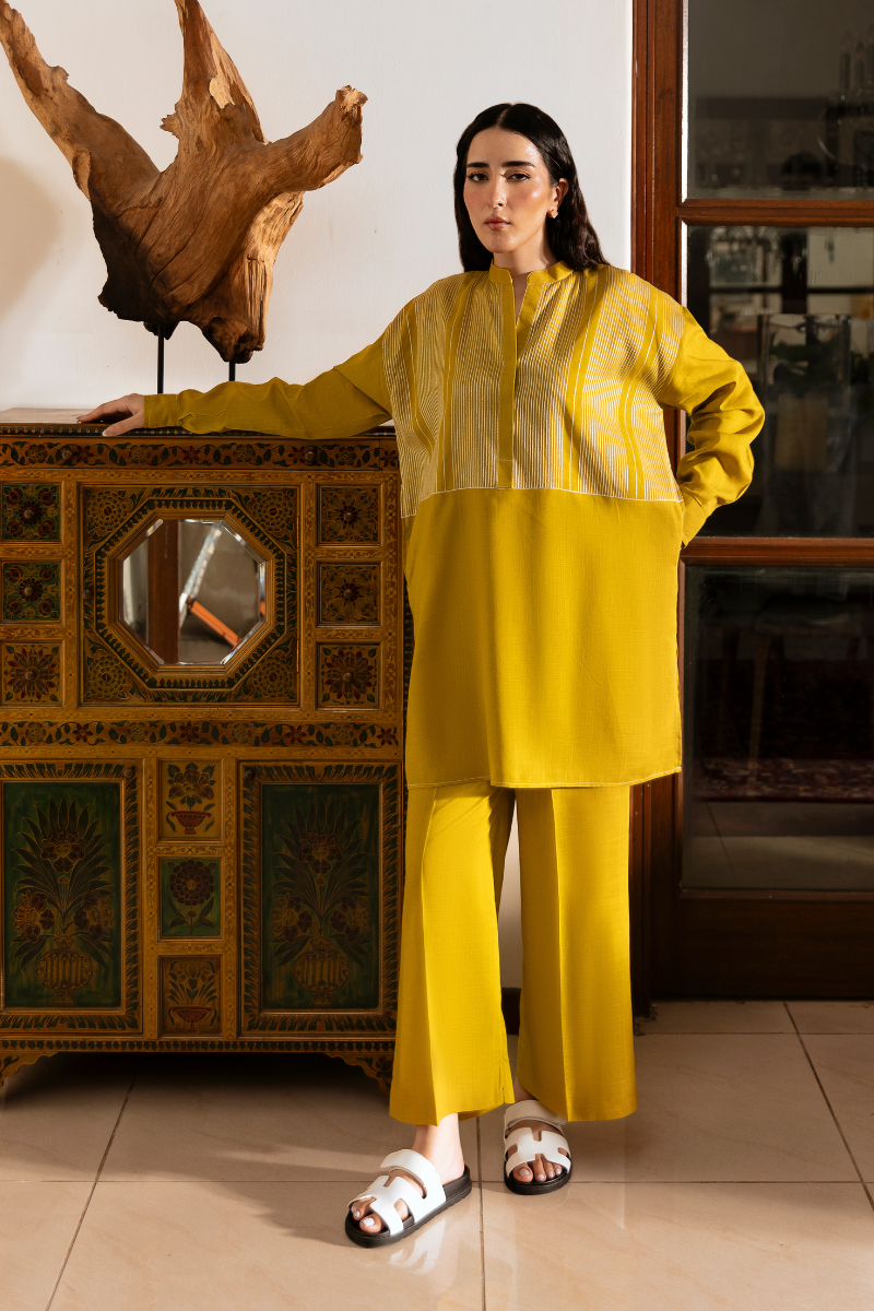 LIME GREEN IRISH LINEN CO-ORD SET