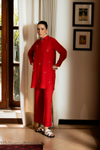 Red Linen Co-Ord Set