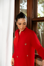 Red Linen Co-Ord Set