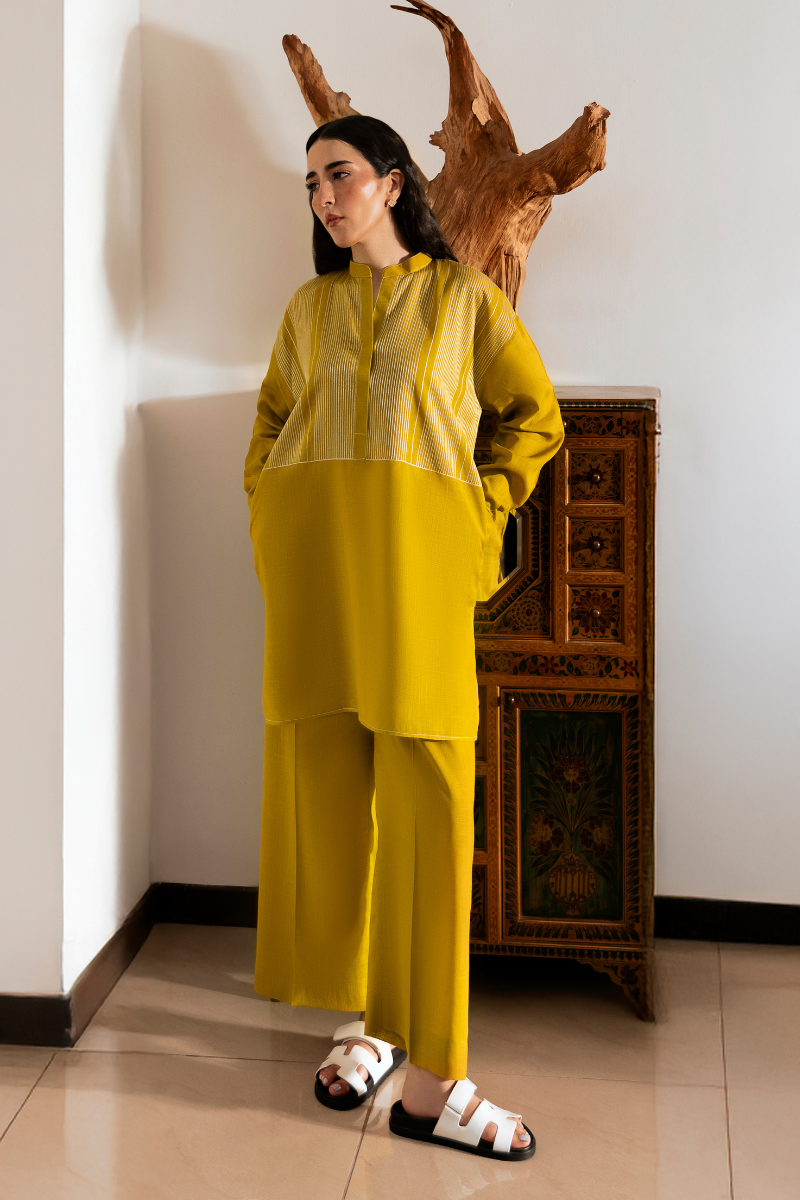 LIME GREEN IRISH LINEN CO-ORD SET