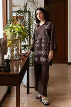 Chocolate Brown Linen Co-Ord Set