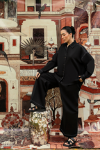 Black Linen Co-Ord Set