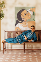 TURQUOISE EMBROIDERED LAWN SET