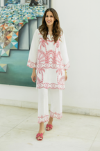 OFF-WHITE EMBROIDERED LINEN SET