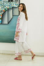 OFF-WHITE EMBROIDERED LINEN SET