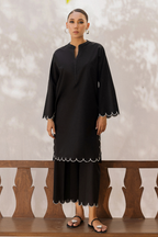 BLACK EMBROIDERED LAWN SET