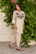 CREAM EMBROIDERED LAWN SET